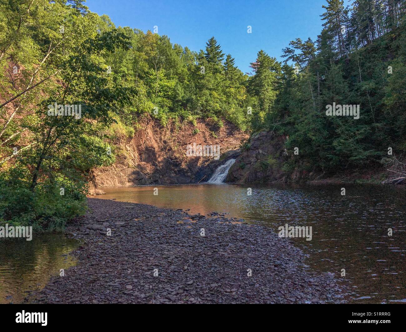 Superior Falls, Hurly, Wisconsin - Smartphone Captured Stock Image