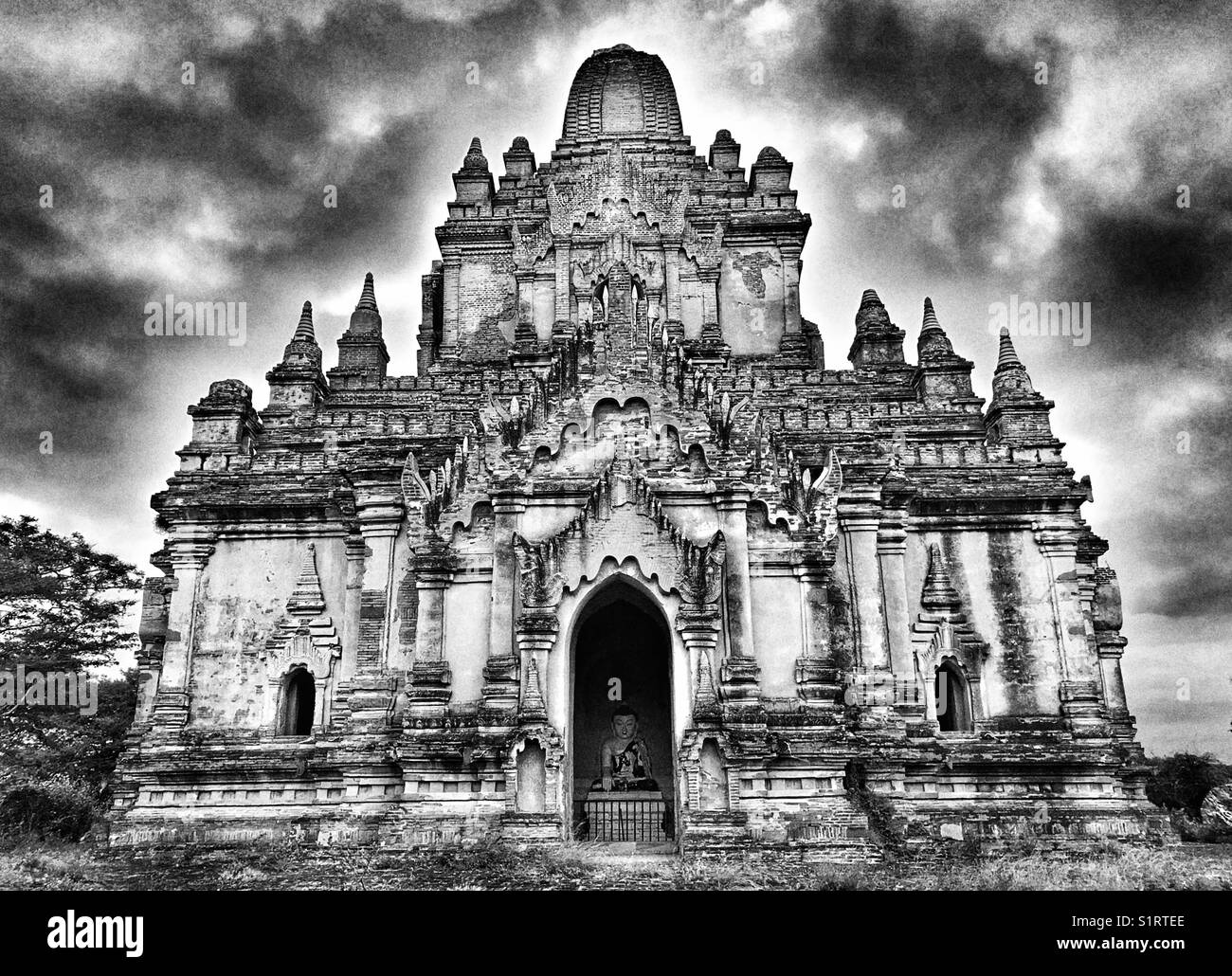 Myauk Guni Temple in Bagan, Myanmar - Smartphone Captured Stock Image