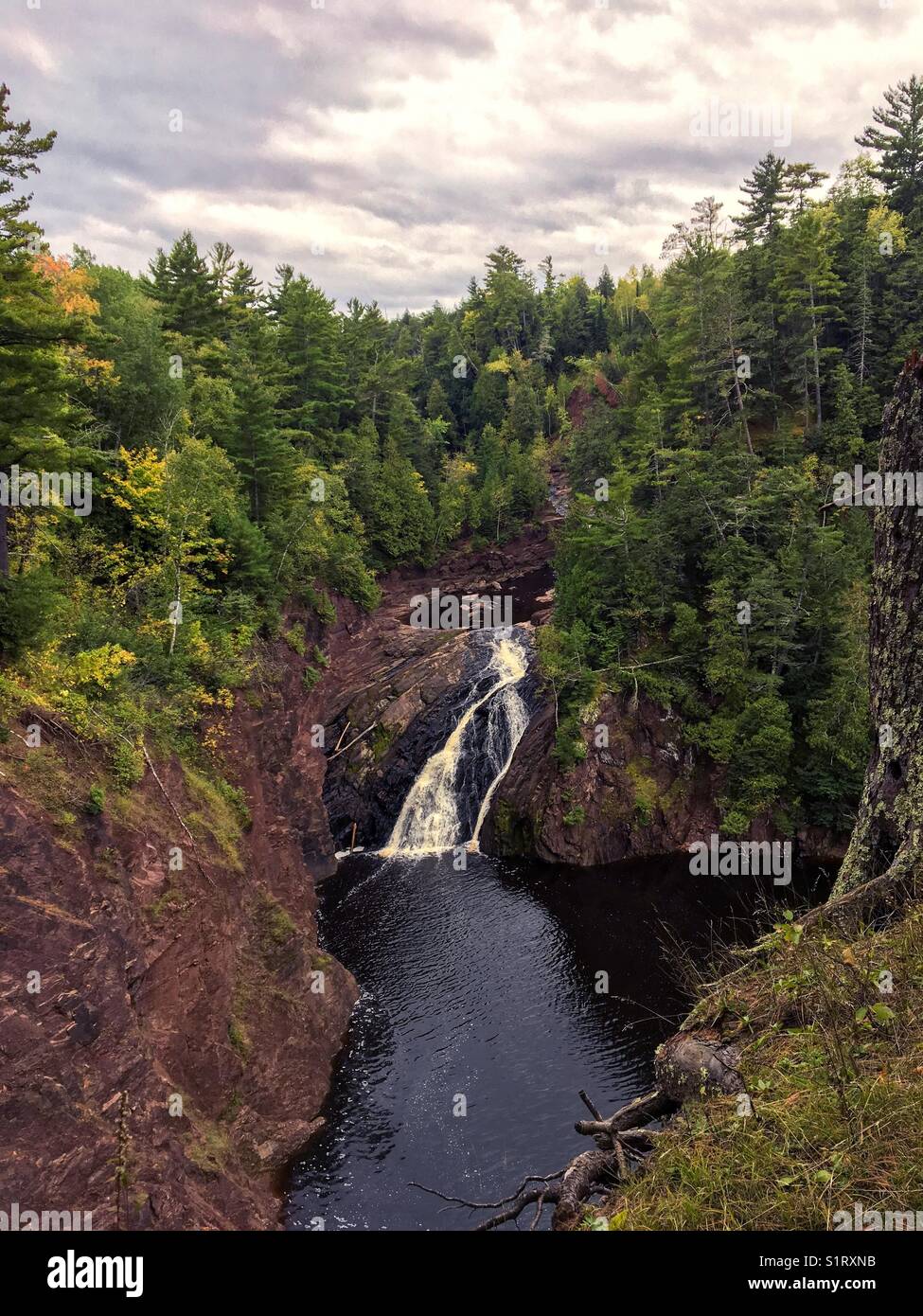Superior Falls, Hurly, Wisconsin - Smartphone Captured Stock Image