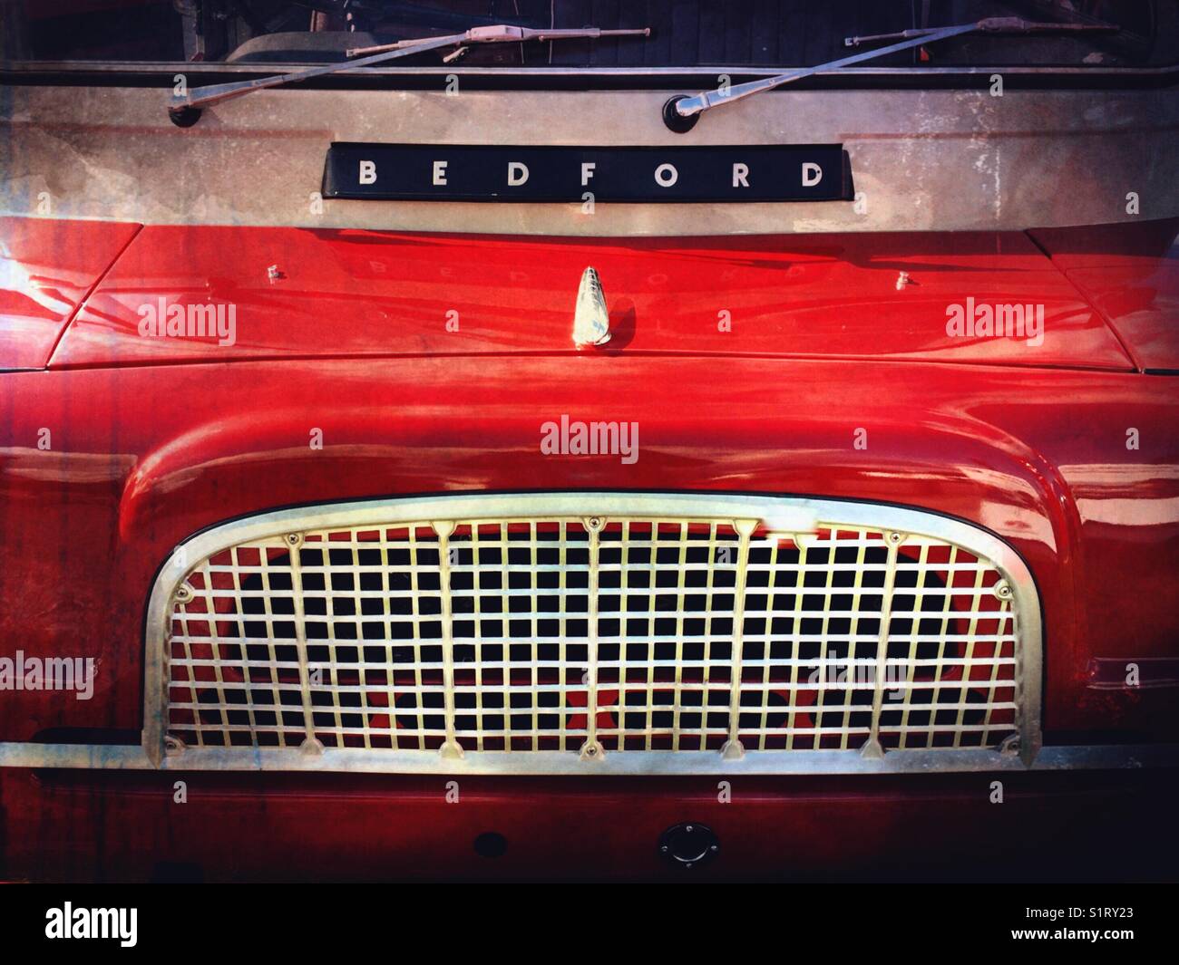 Bedford van front view - Smartphone Captured Stock Image