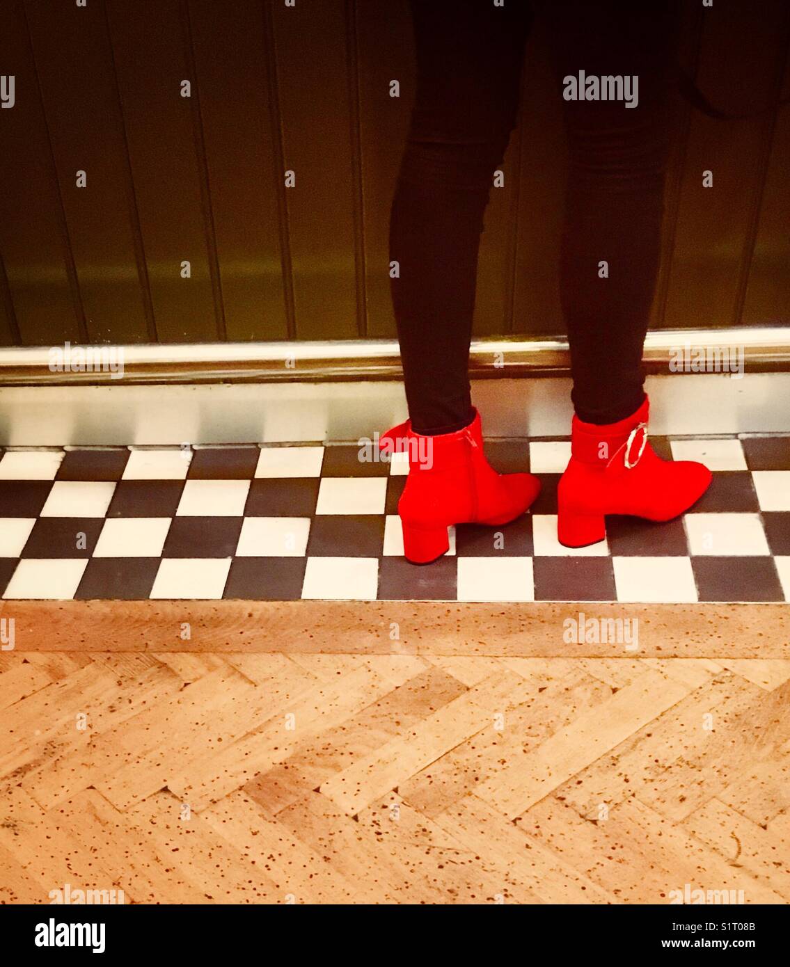 Red shoes - Smartphone Captured Stock Image
