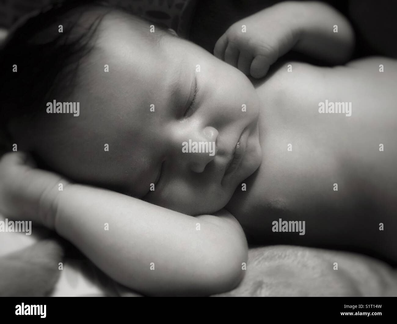 Sleeping baby Stock Photo