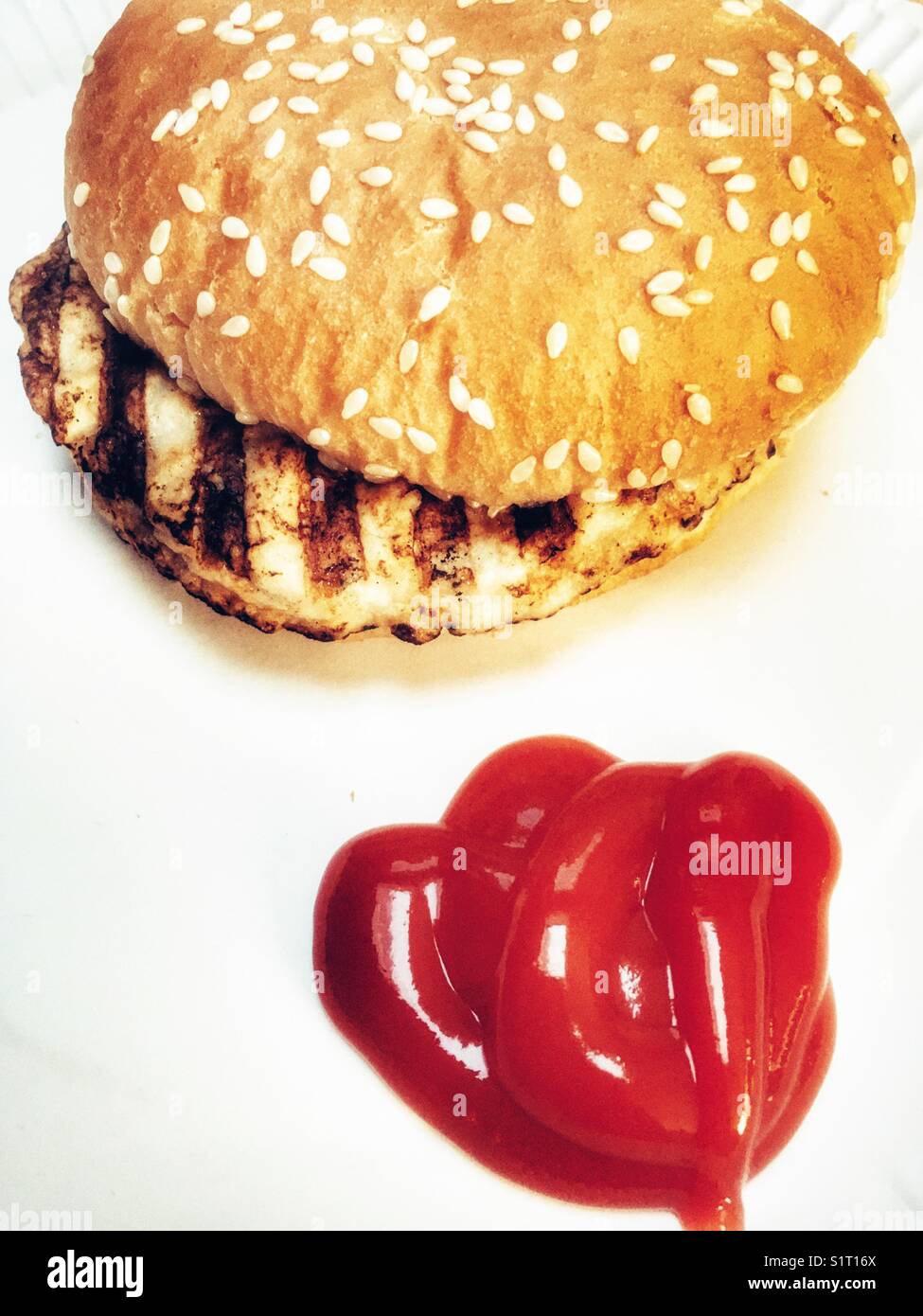 Rustlers grilled chicken sandwich hires stock photography and images