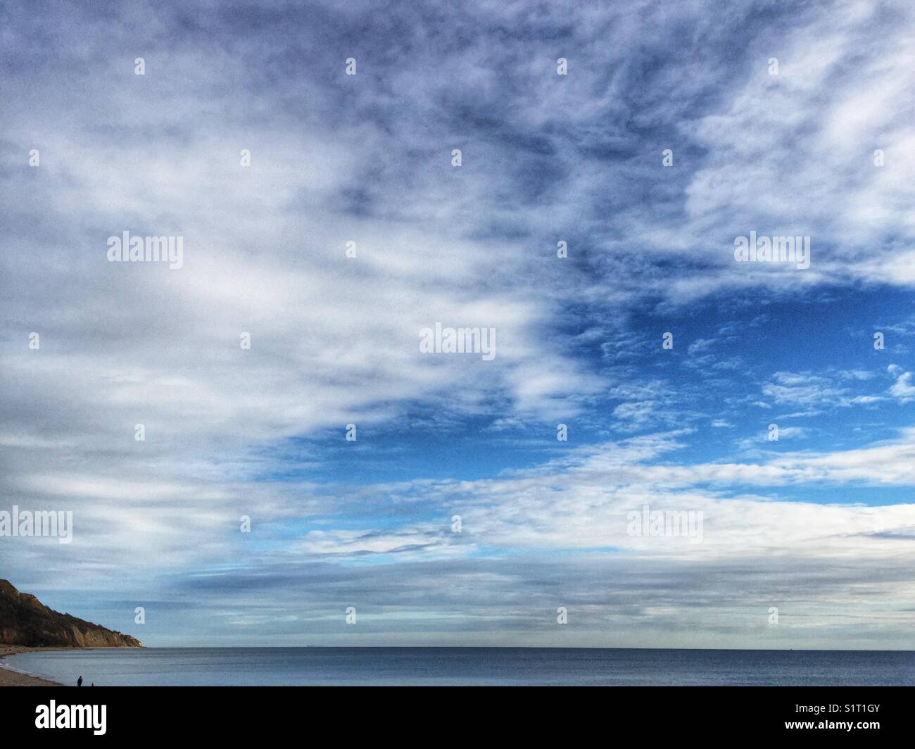 Seaton beach in Devon, England on November 13 2017 Stock Photo