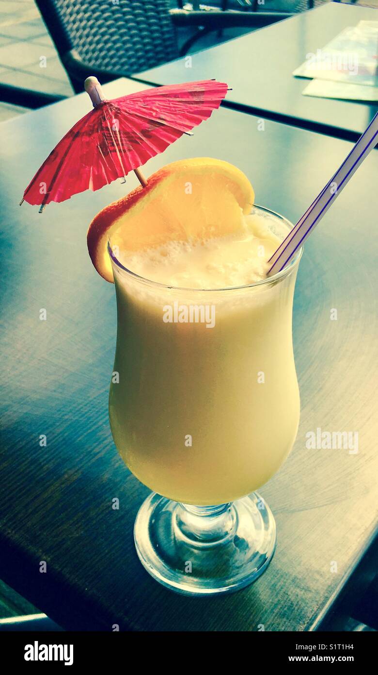 Holiday Pina Colada cocktail Stock Photo - Alamy