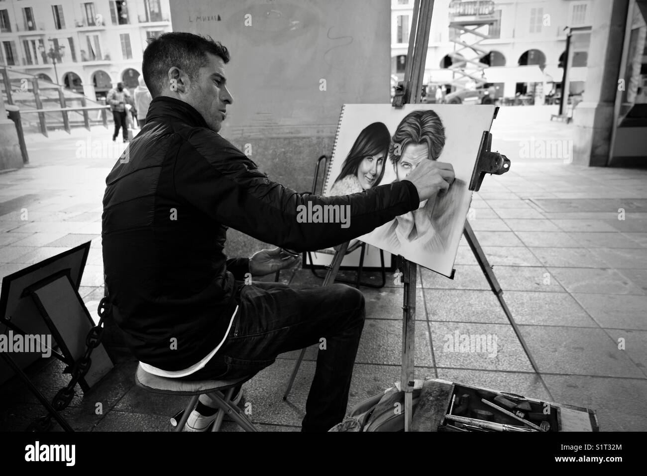 The Street Artist - Smartphone Captured Stock Image