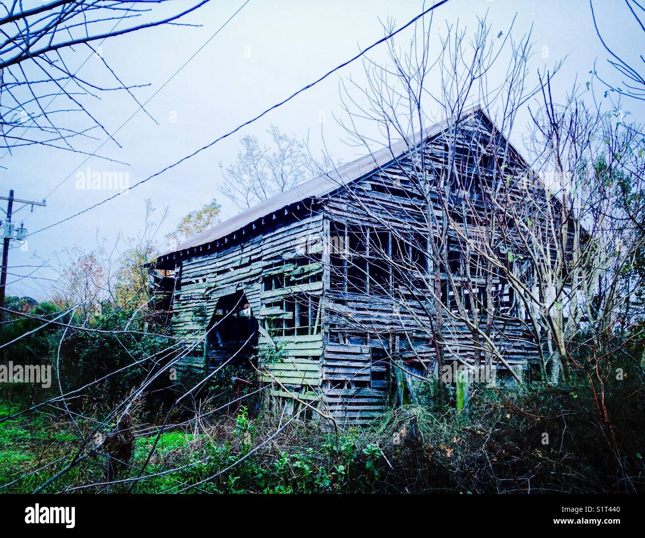 Old barn in November - Smartphone Captured Stock Image