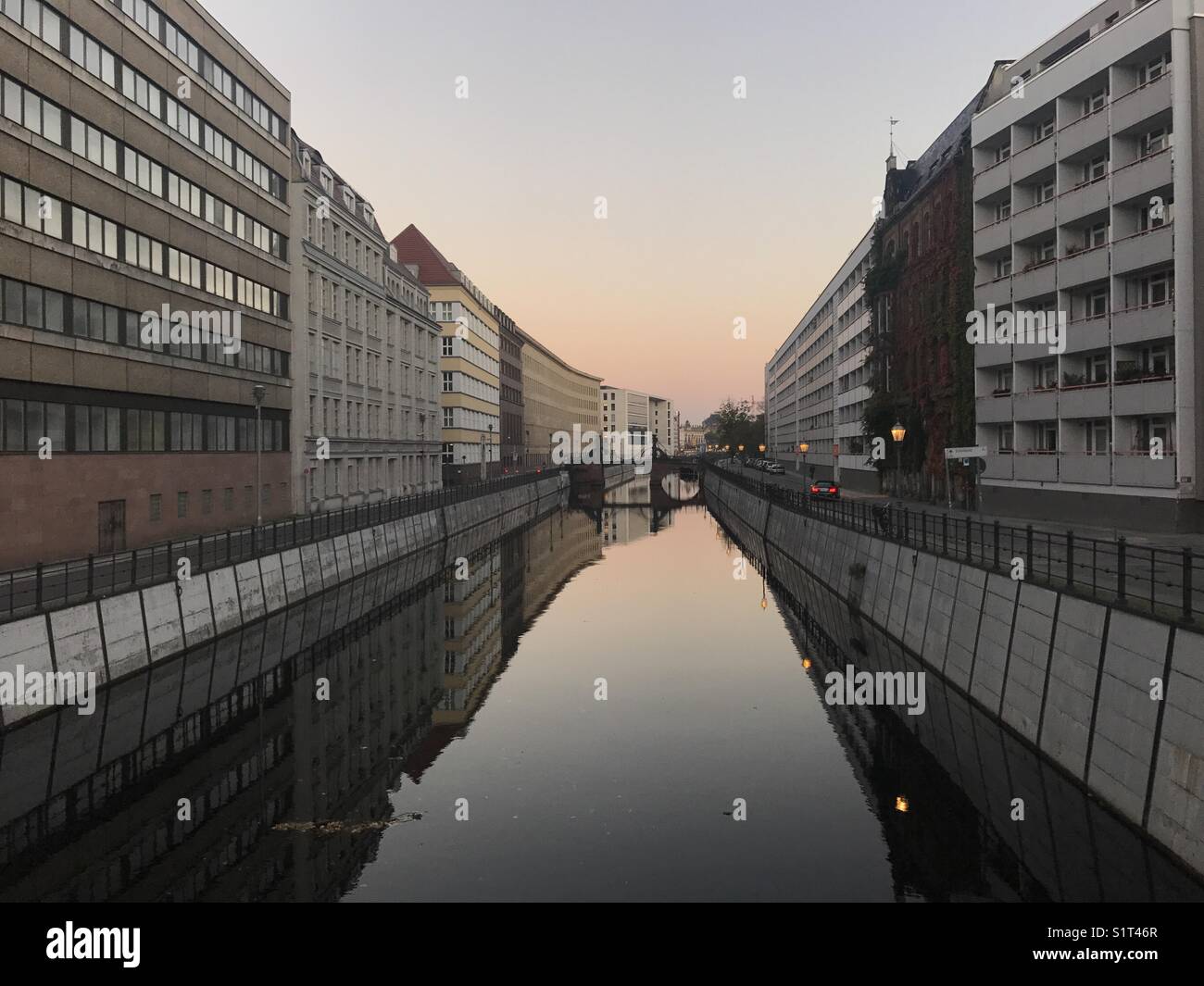 Sunrise In Fischerinsel Berlin Stock Photo Alamy