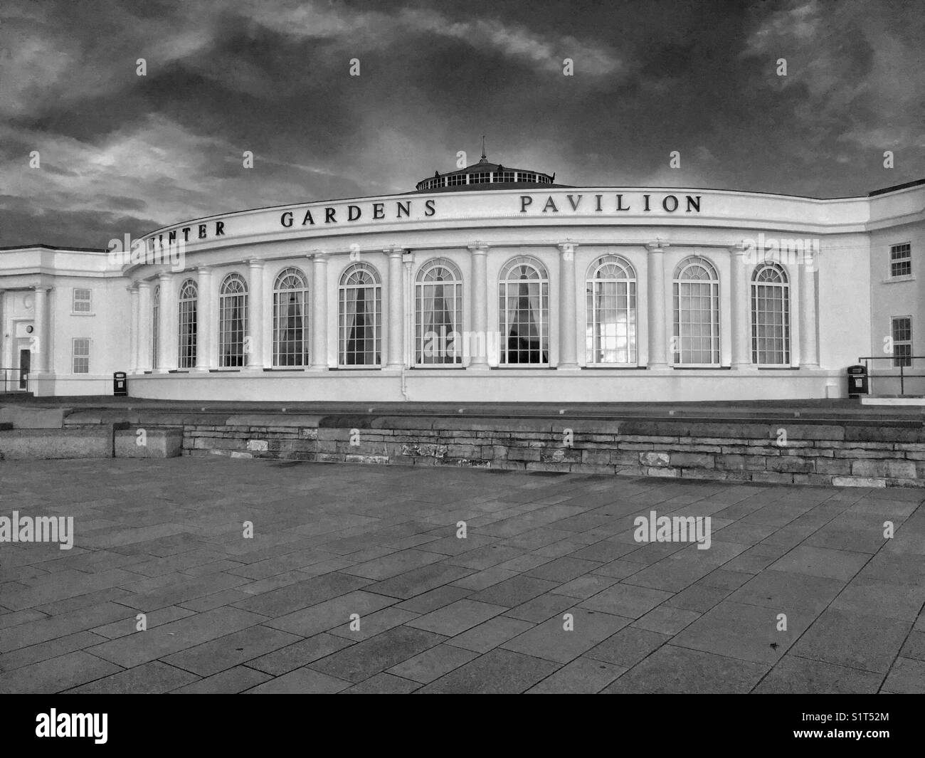 The recently-refurbished Winter Gardens Pavilion in Weston-super-Mare, UK in November 2017. The building now forms part of Weston College, although parts remain available for public use. Stock Photo