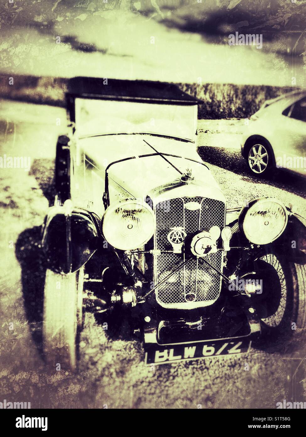 Wolseley Hornet Special vintage car - Smartphone Captured Stock Image