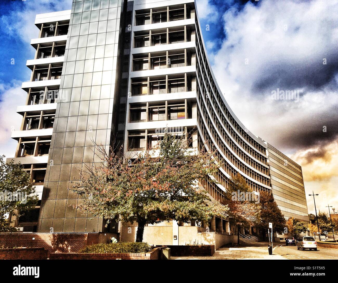 Modern office building, Ipswich, Suffolk, UK. - Smartphone Captured Stock Image