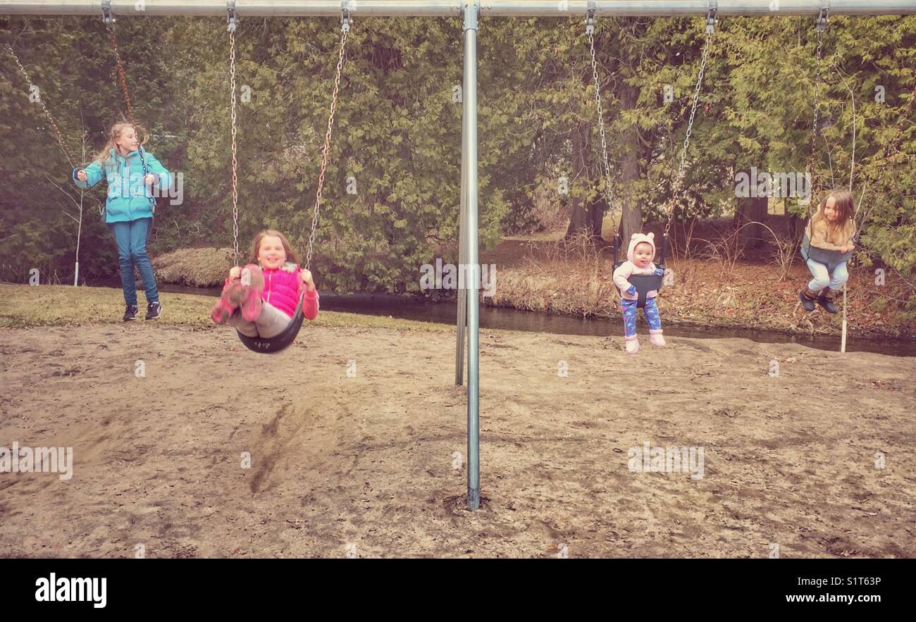 girls swing set
