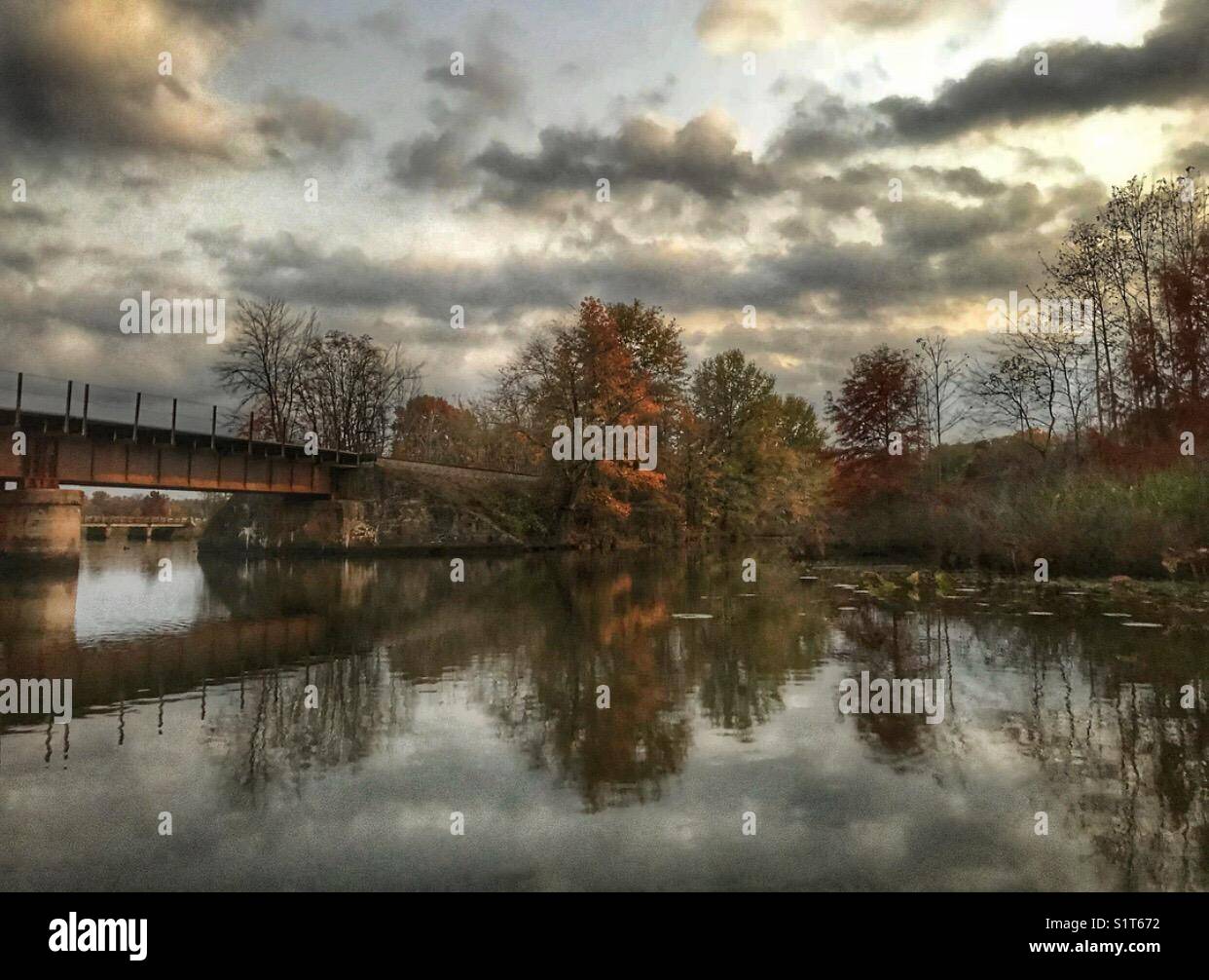 Fishing in lake Conway Stock Photo Alamy