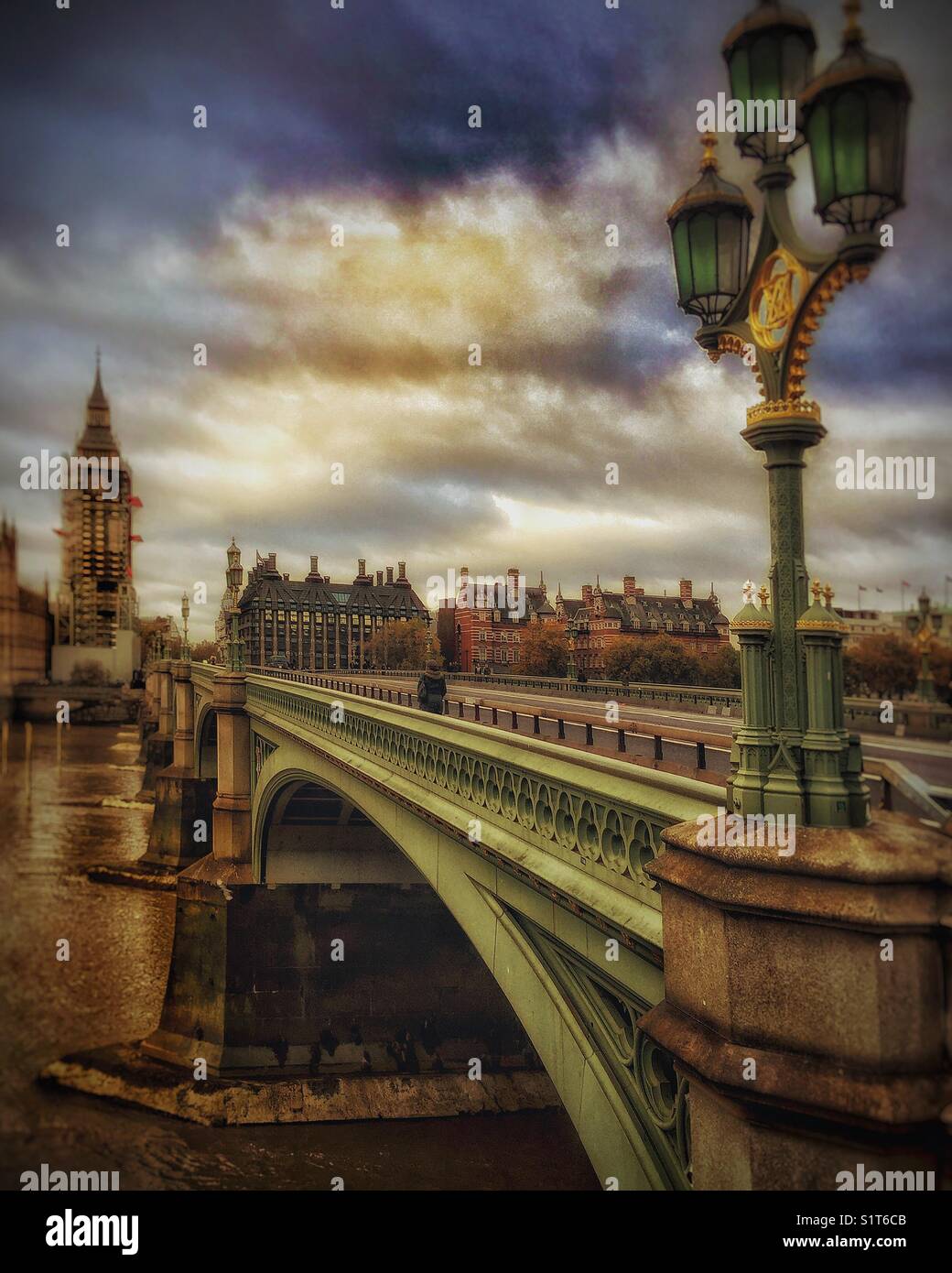 A view of Westminster and Big Ben. - Smartphone Captured Stock Image