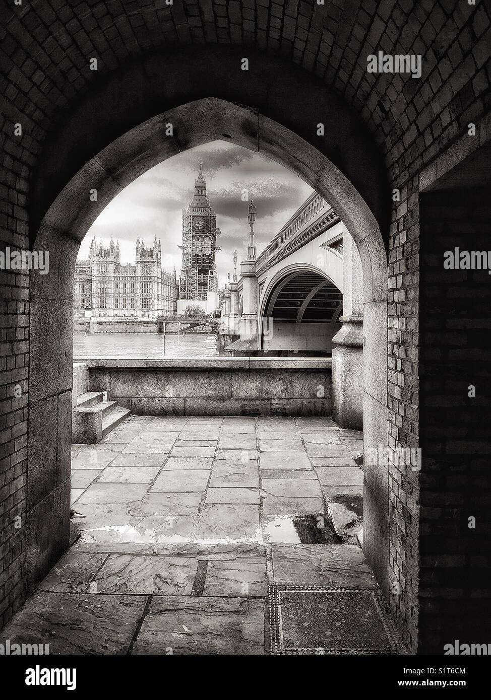 Westminster in Black and White. - Smartphone Captured Stock Image