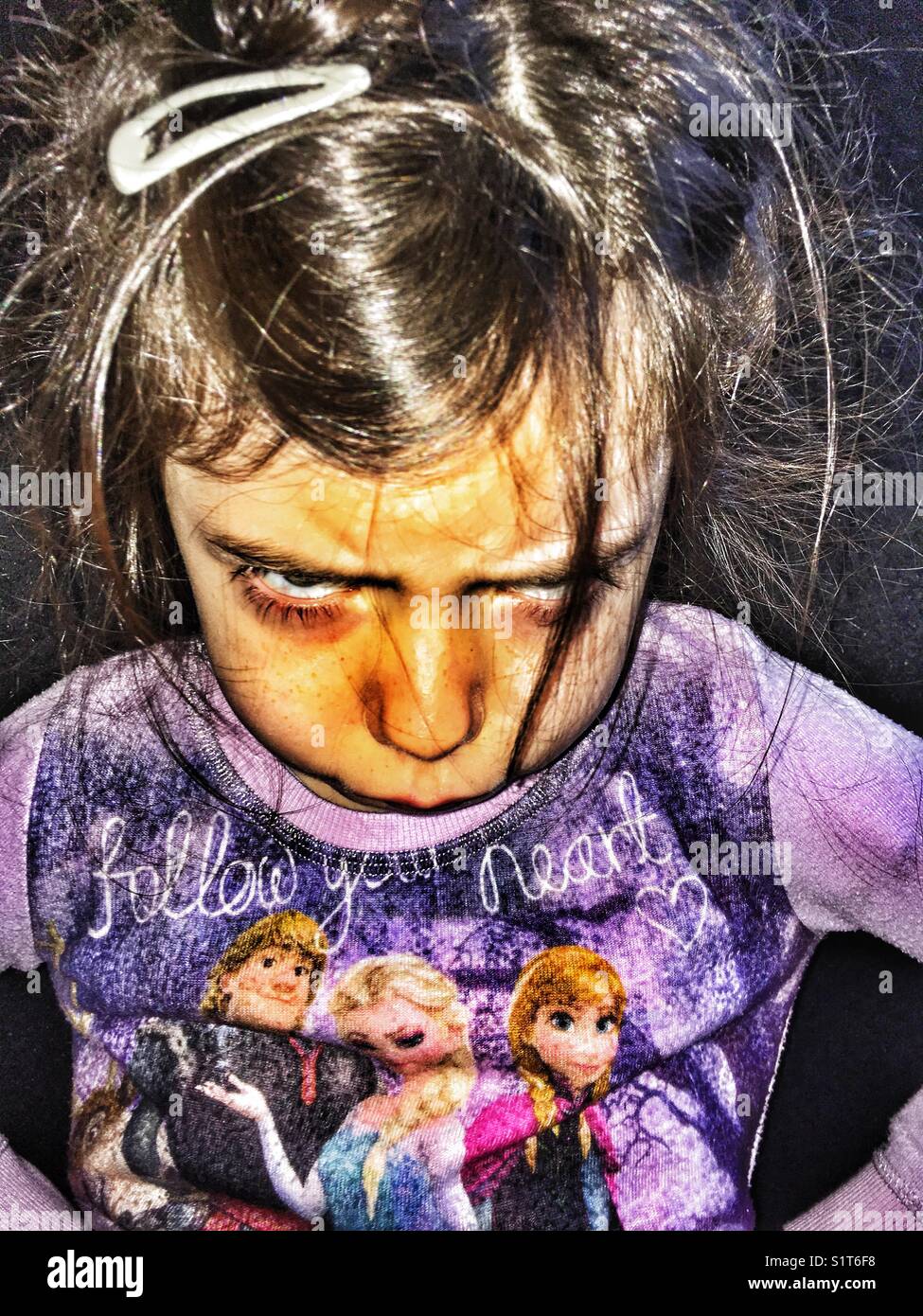 Girl with attitude - Smartphone Captured Stock Image