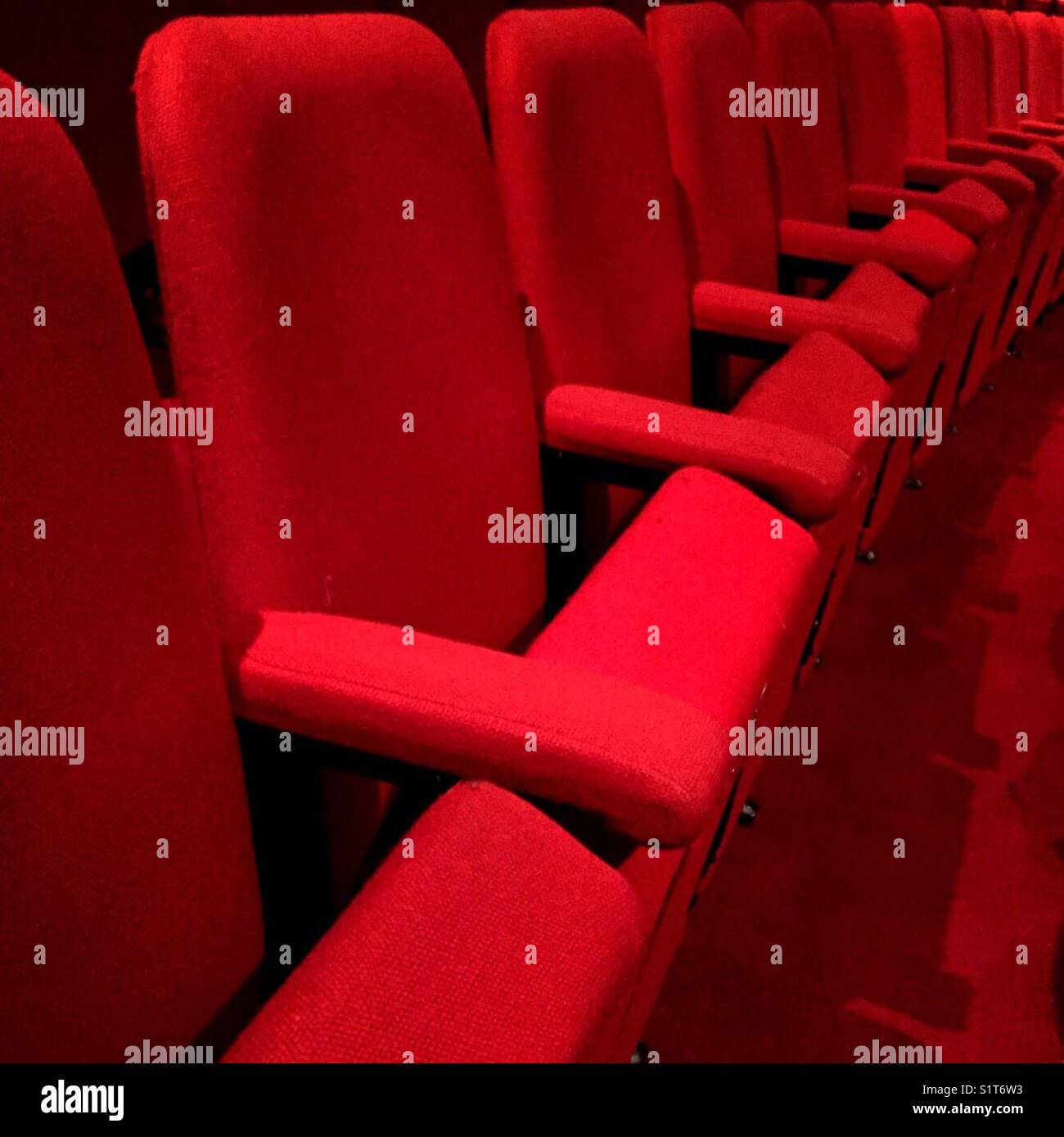 Theatre Seats. Cinema seats - Smartphone Captured Stock Image