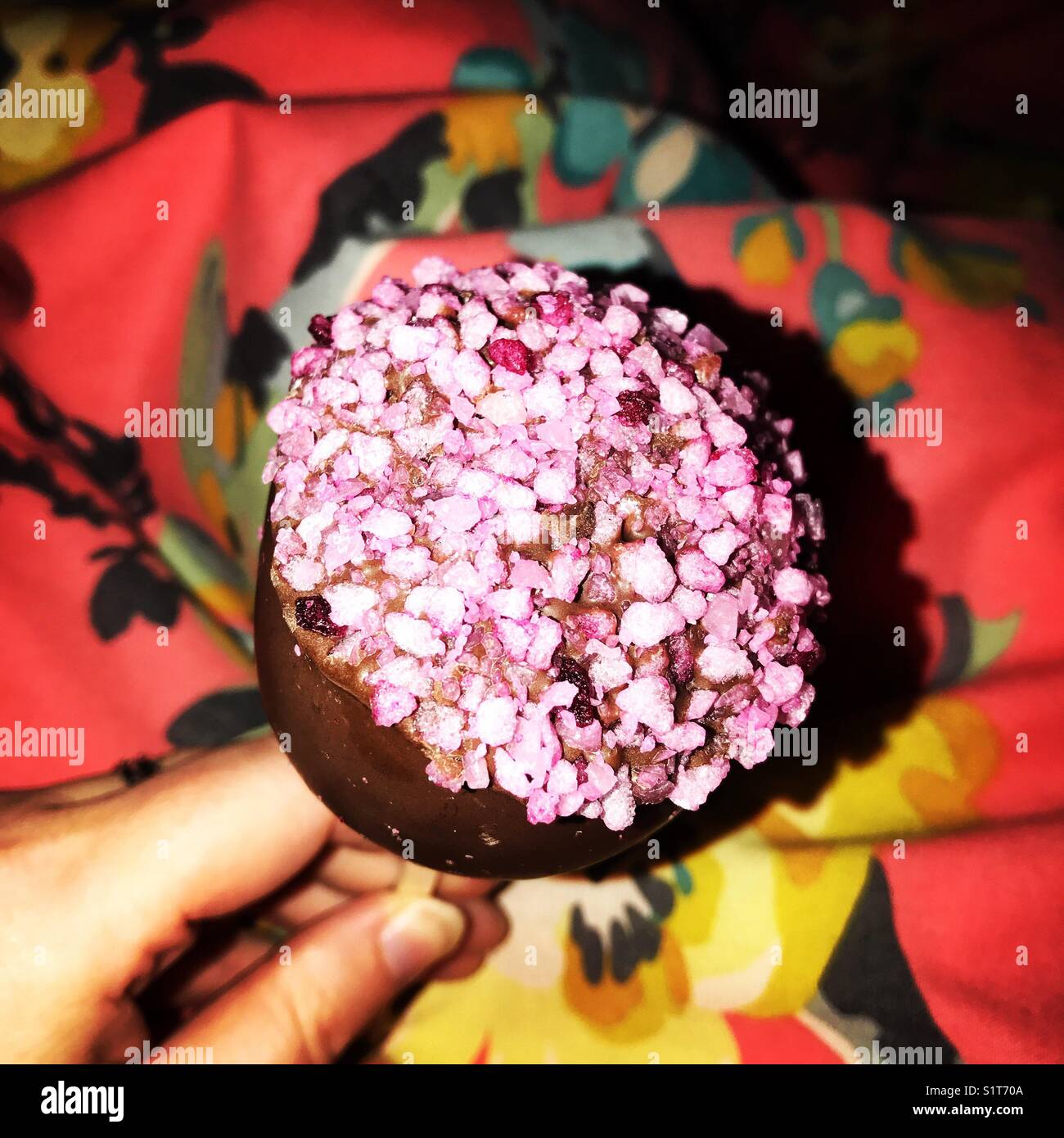 Popping candy chocolate apple - Smartphone Captured Stock Image