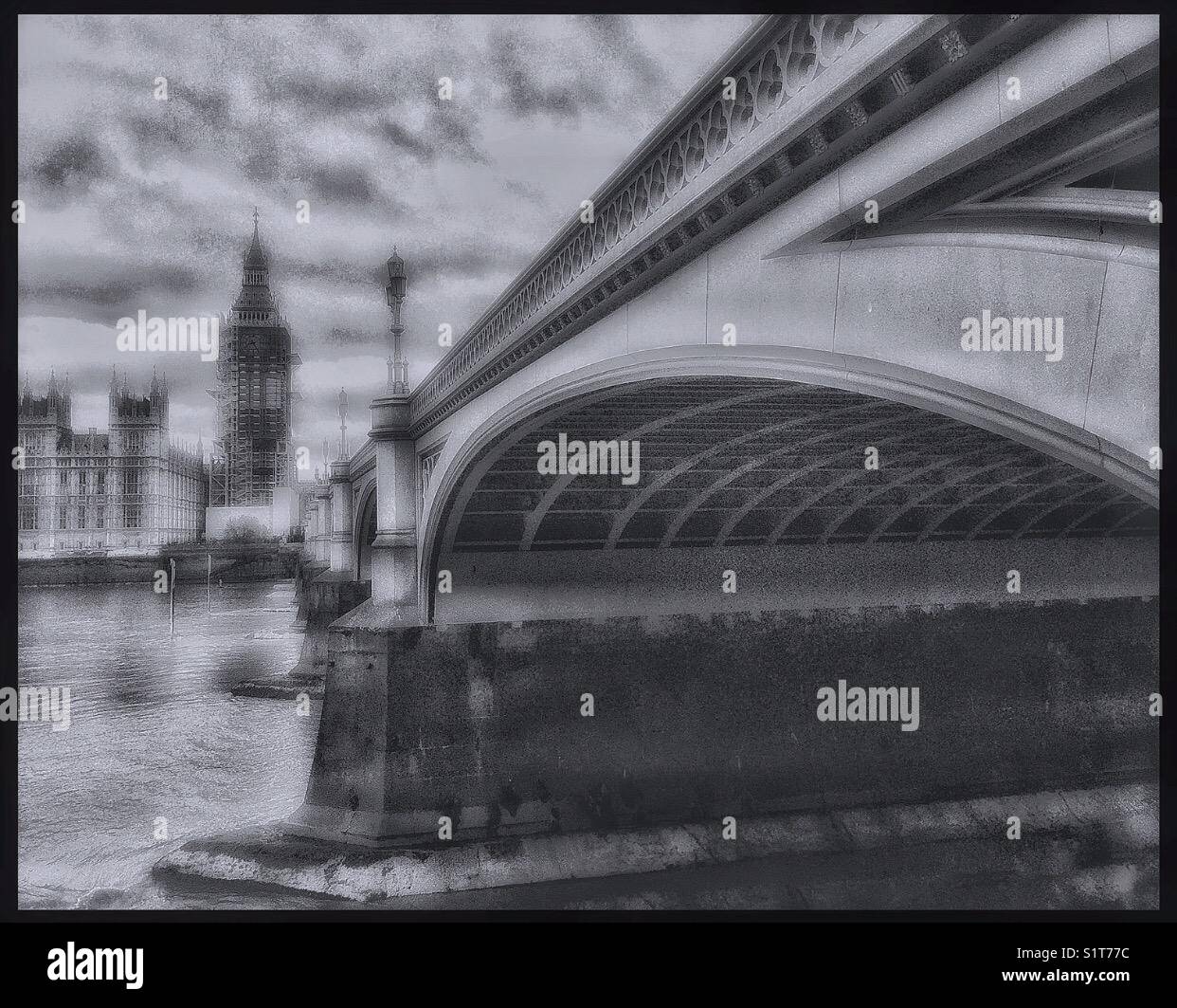 Westmister Bridge and Big Ben, Westminster,London - Smartphone Captured Stock Image