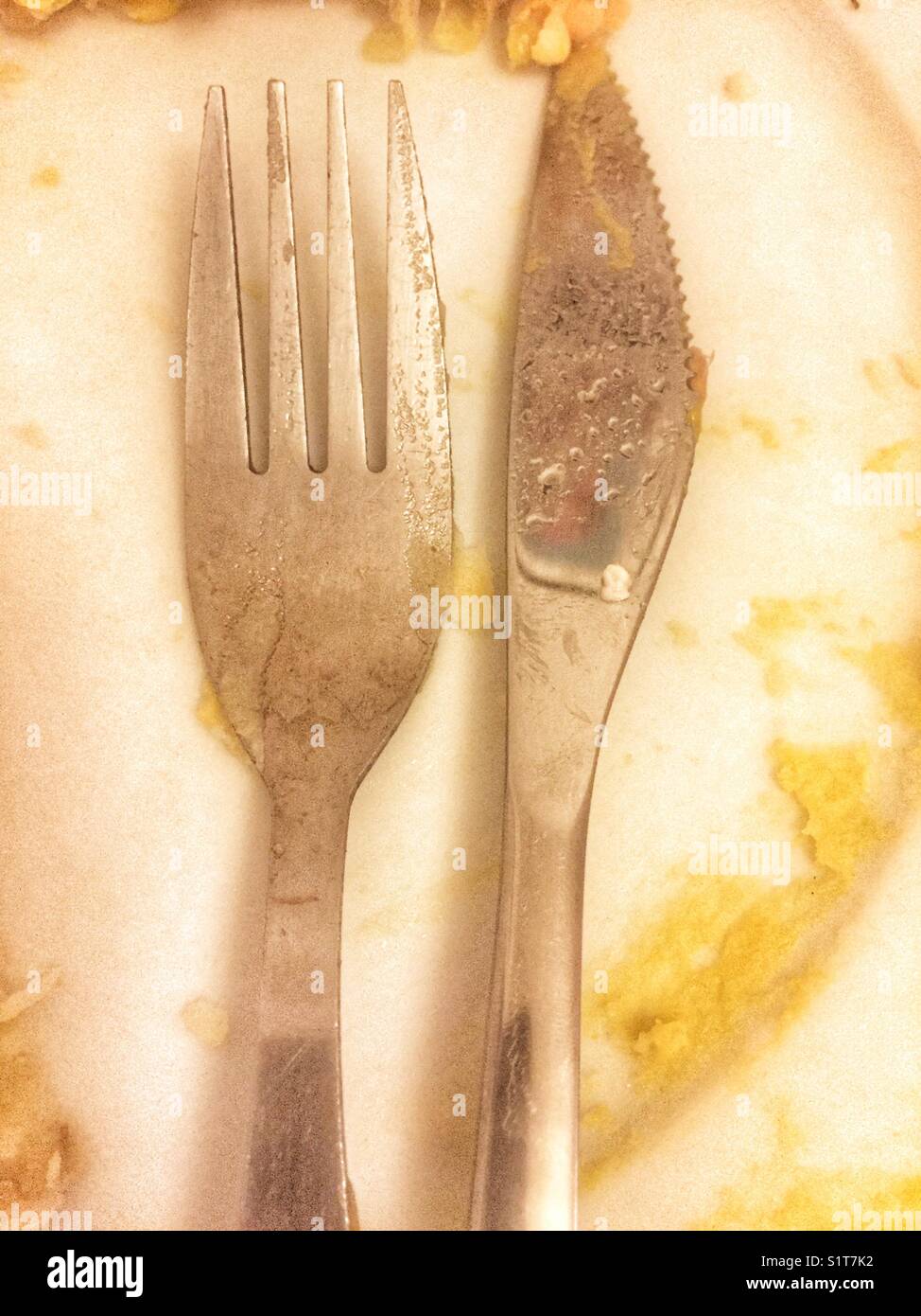 Dirty knife and fork hires stock photography and images Alamy