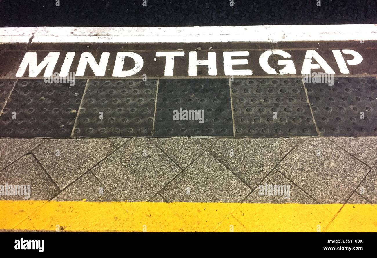 Mind the Gap - Smartphone Captured Stock Image