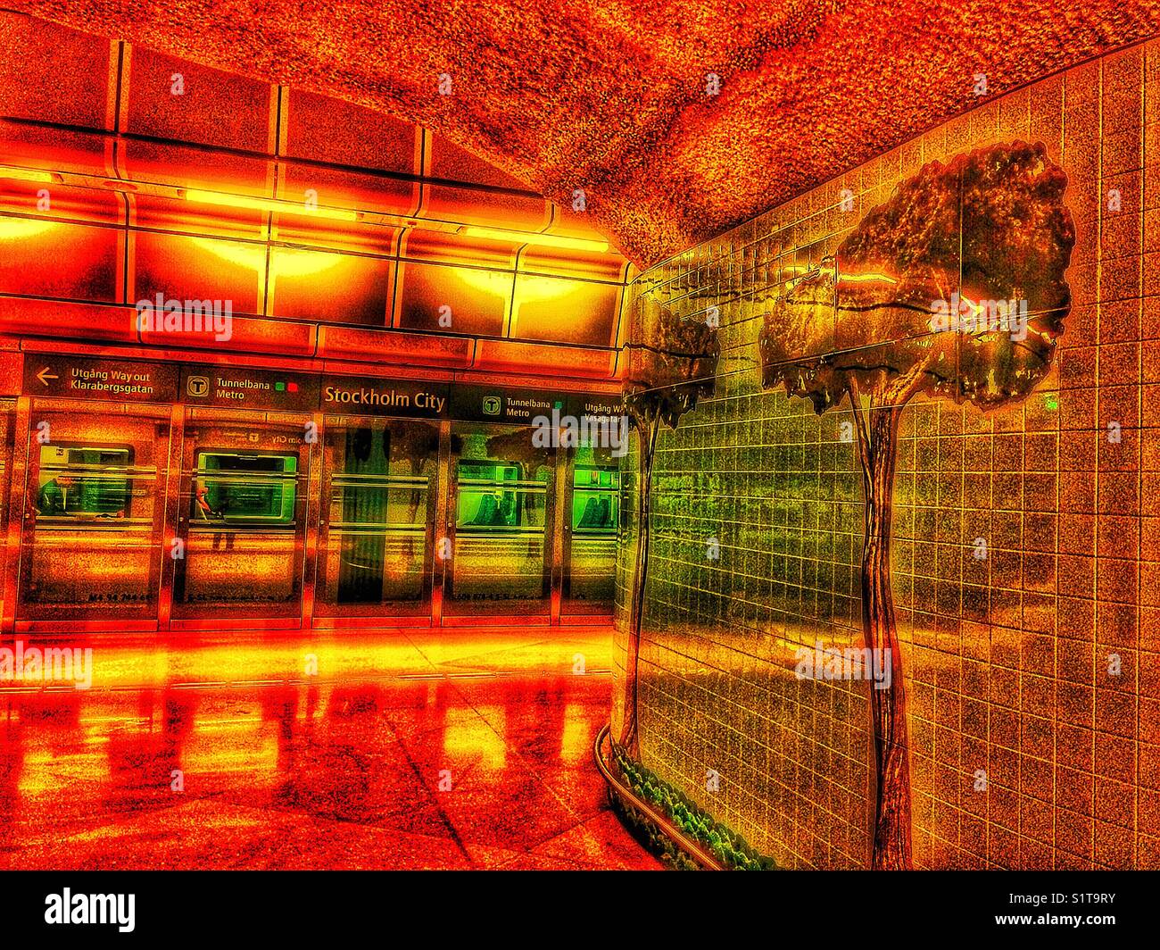 Stockholm City Station, opened in July 2017, Stockholm, Sweden, Scandinavia - Smartphone Captured Stock Image