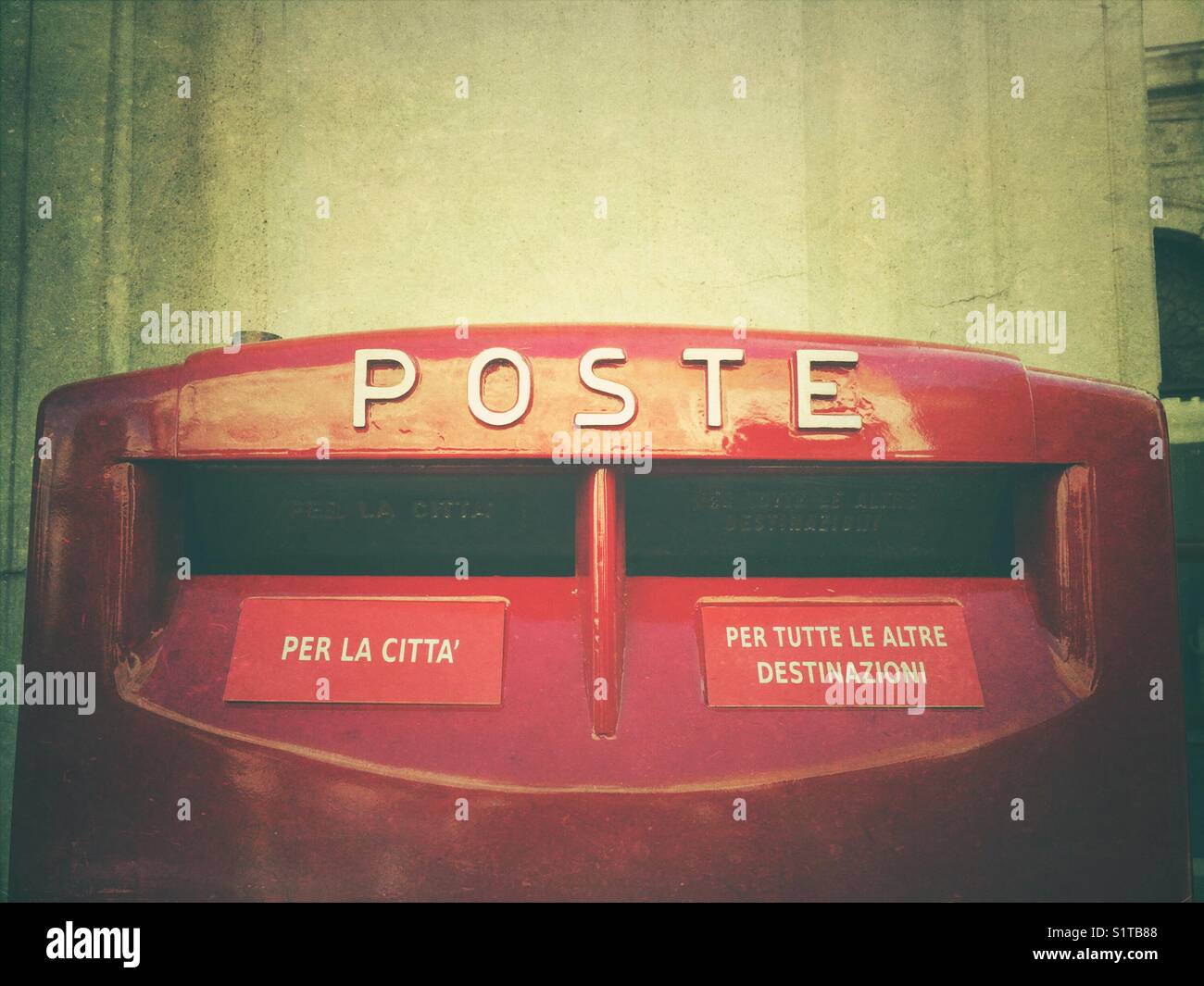 Close up of mailbox in Italy - Smartphone Captured Stock Image
