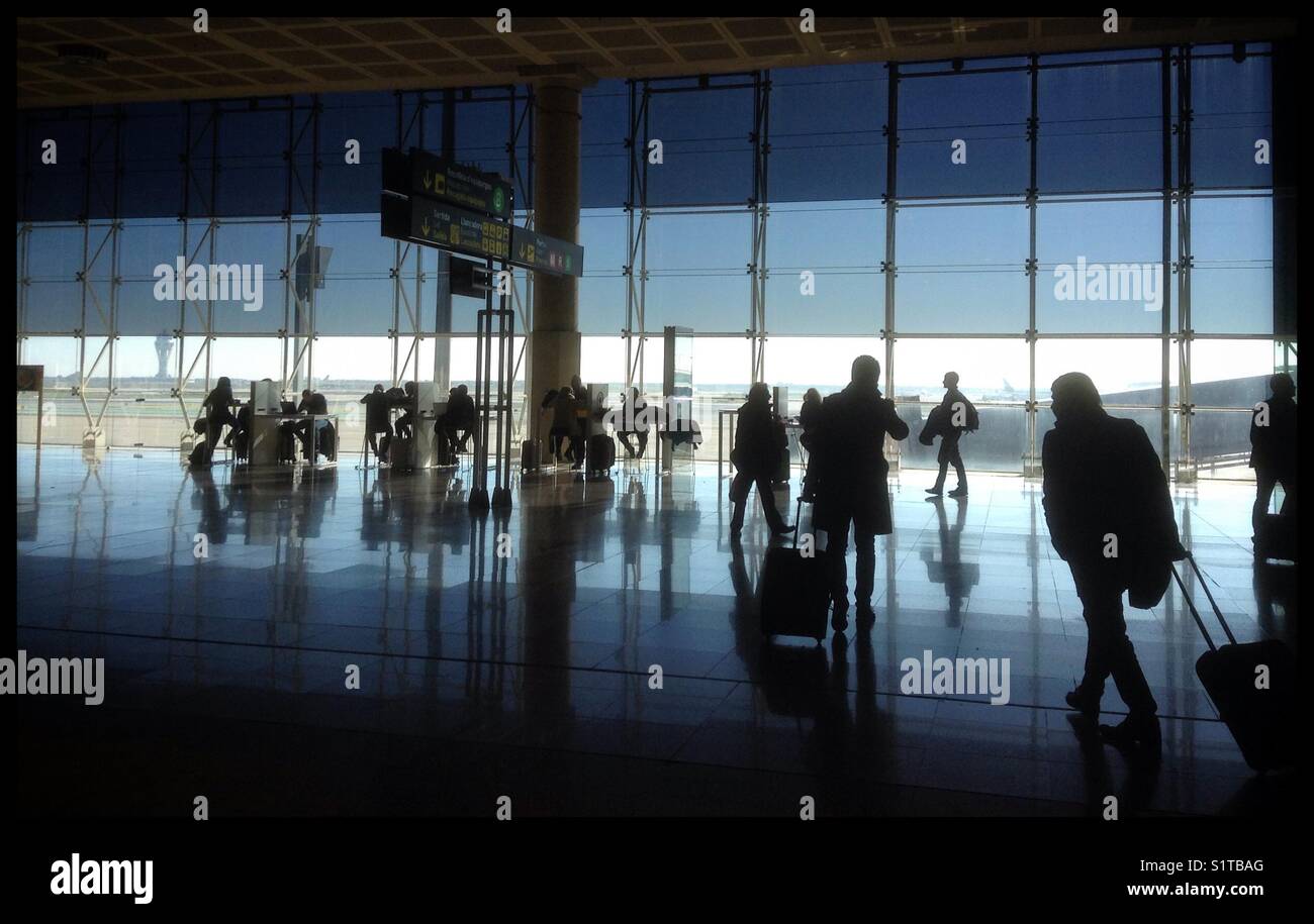 The departure area in Barcelona [BCN] El Prat airport, Barcelona, Spain