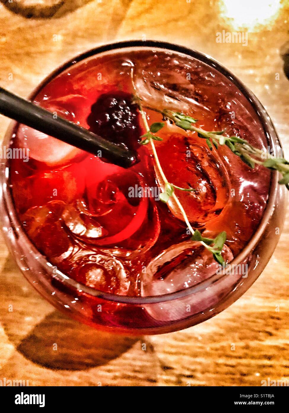 Raspberry gin cocktail Stock Photo Alamy