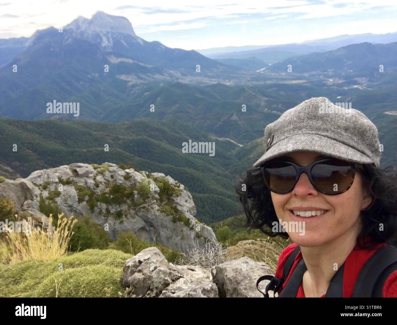 Woman on the Camino de Santiago trail - Smartphone Captured Stock Image