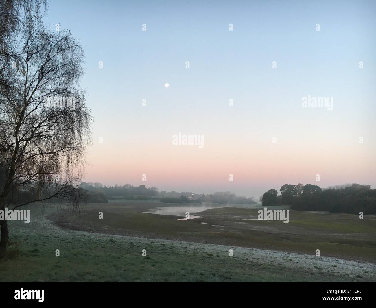 Winter morning. Bewl Water, East Sussex, England. Stock Photo