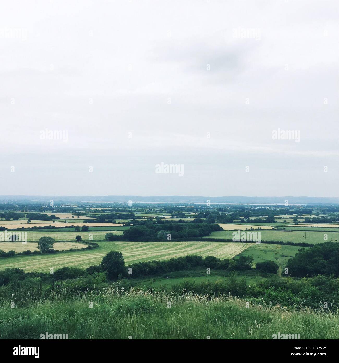 Countryside view across Herefordshire - Smartphone Captured Stock Image