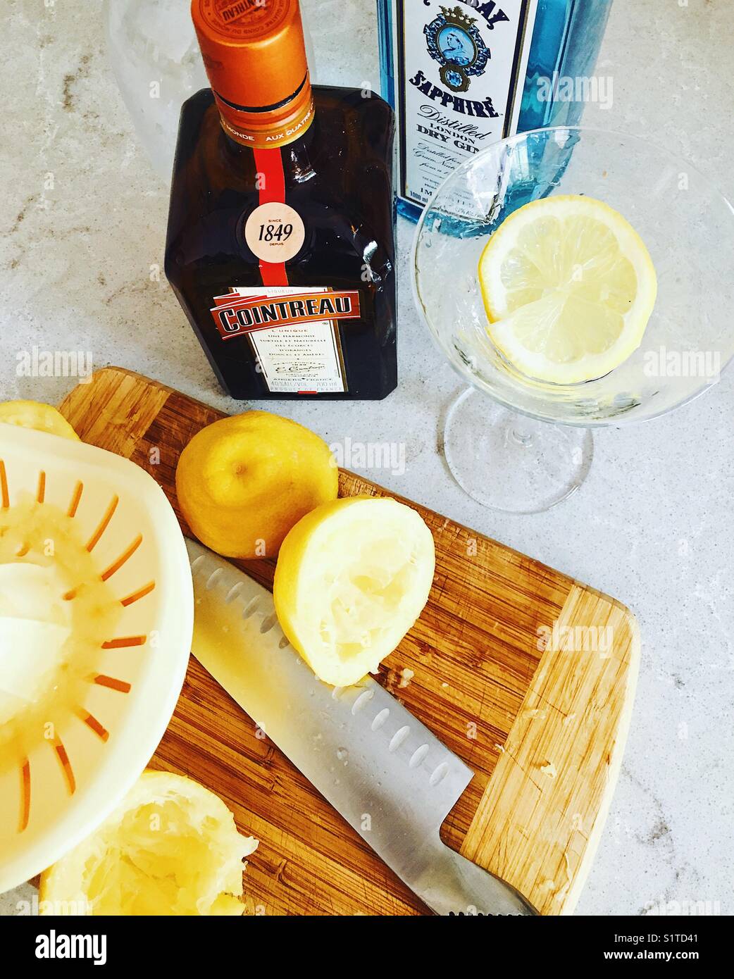 Cocktail making - Smartphone Captured Stock Image