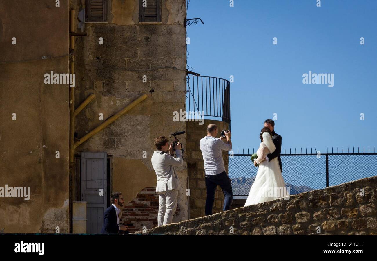 Wedding photos Sicilian style - Smartphone Captured Stock Image