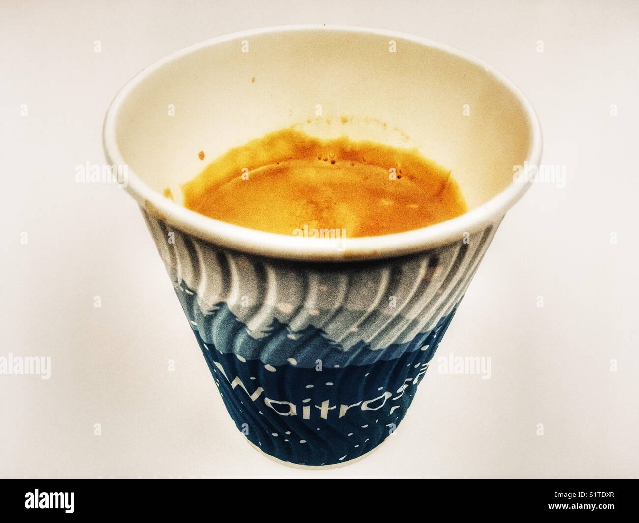 Waitrose Christmas take away coffee - Smartphone Captured Stock Image