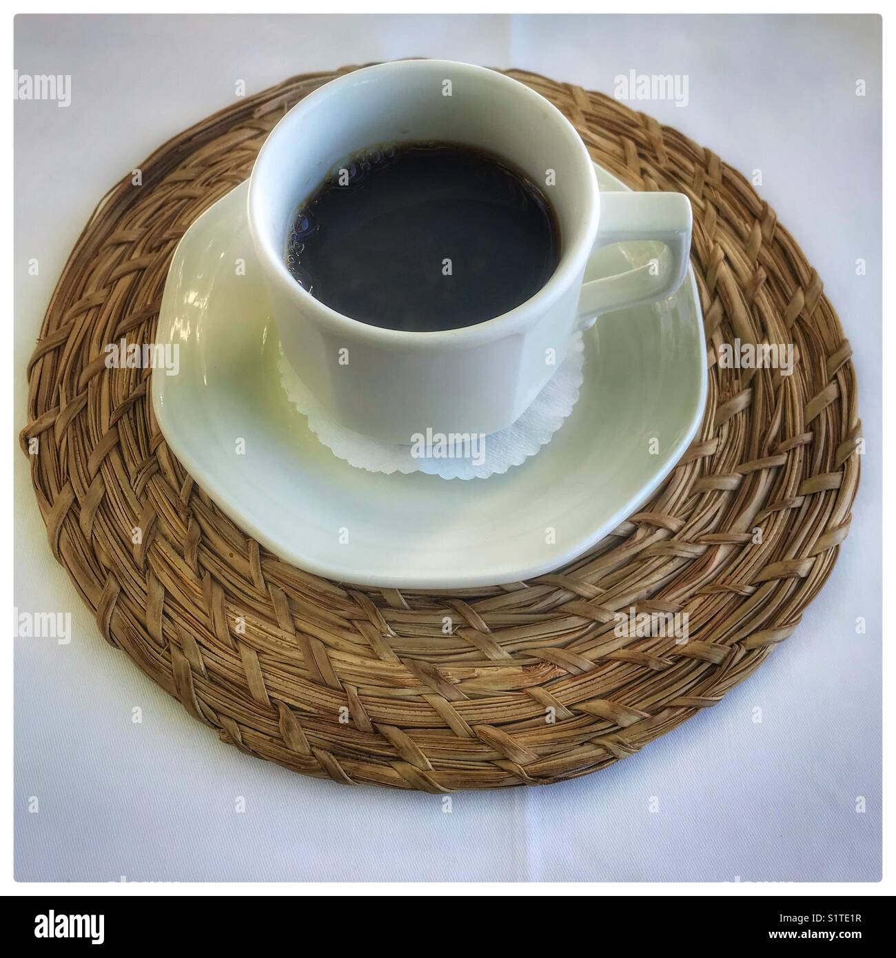 Cup of black coffee. - Smartphone Captured Stock Image