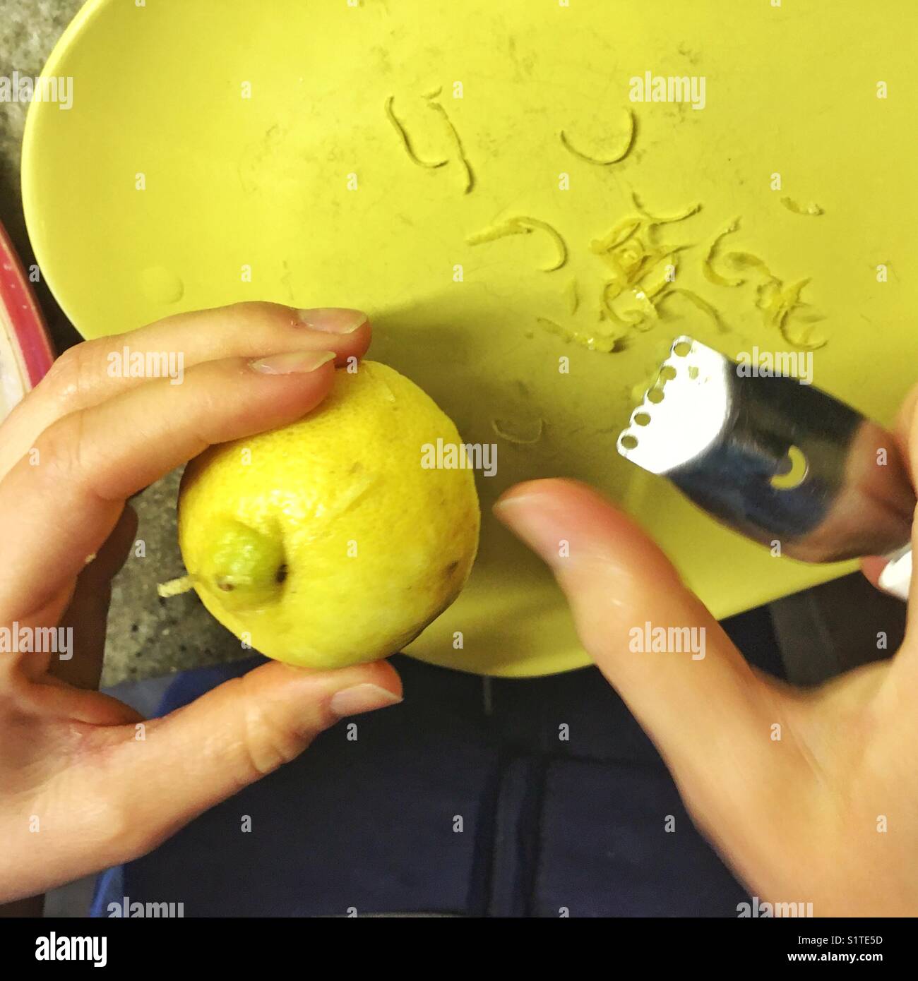 Lemon peel zester - Smartphone Captured Stock Image