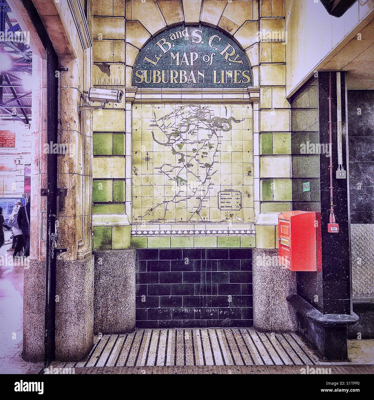 A hidden corner of Victoria train station. Stock Photo