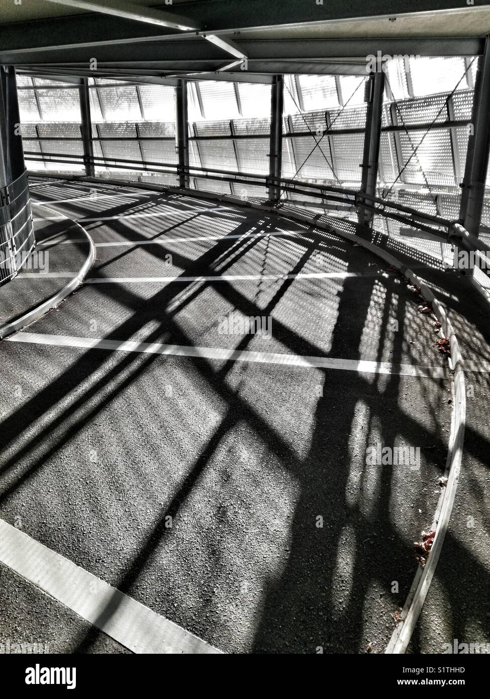 Drive way in a car park. - Smartphone Captured Stock Image