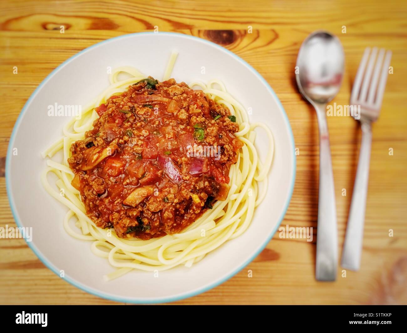 Meat free spaghetti Bolognese made with Quorn mince Stock Photo Alamy