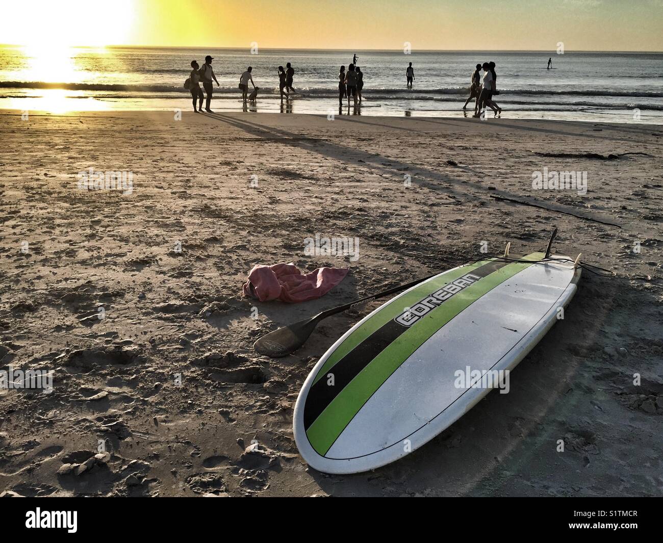 Surfboard on the beach Stock Photo Alamy