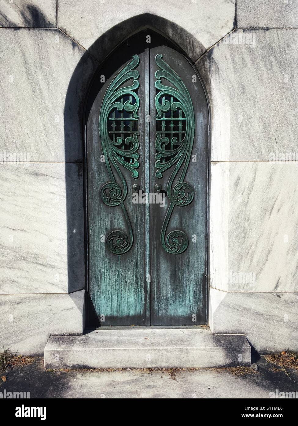 Metal wrought door - Smartphone Captured Stock Image