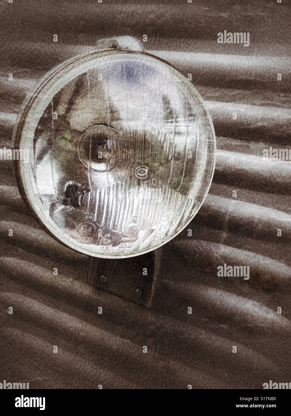 Citroen H van Headlight - Smartphone Captured Stock Image