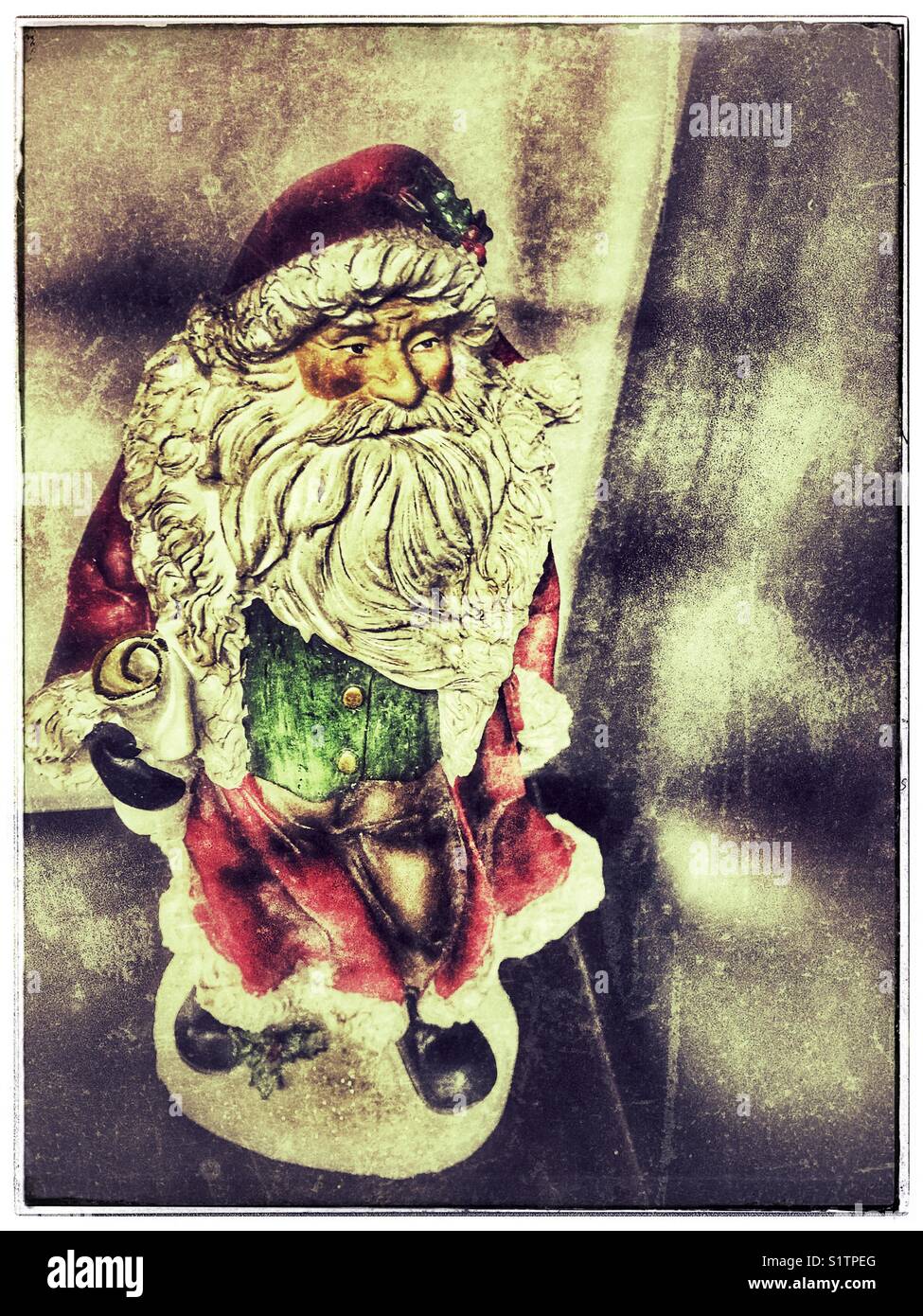 Father Christmas figurine in shopping mall Stock Photo Alamy