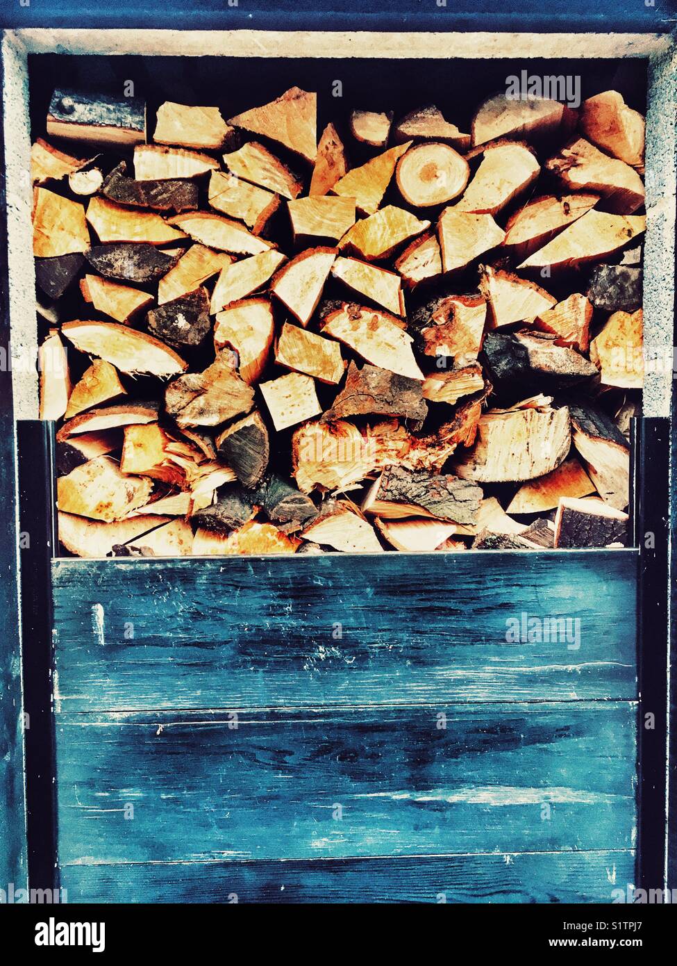 Firewood logs - Smartphone Captured Stock Image