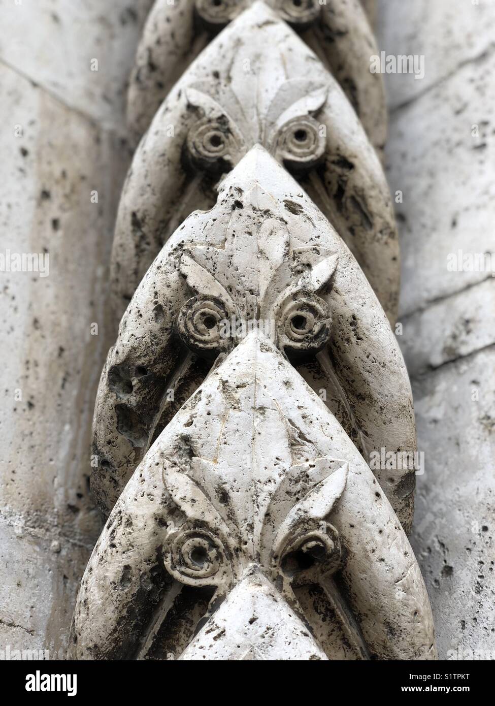 Medieval ornaments, Ascoli Piceno, Italy - Smartphone Captured Stock Image