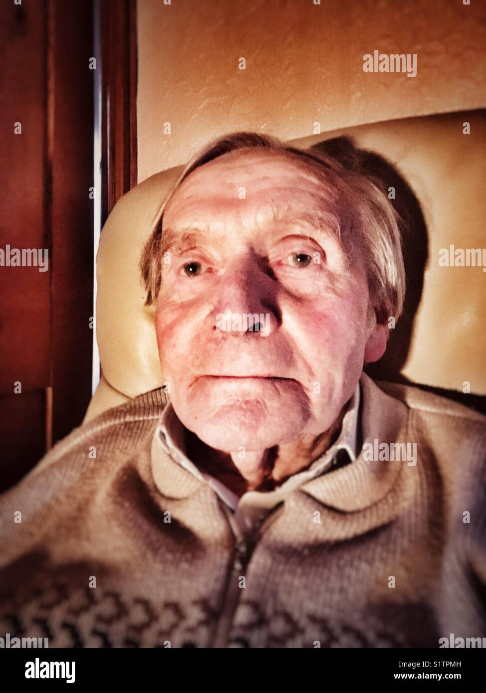 90-year old man - Smartphone Captured Stock Image