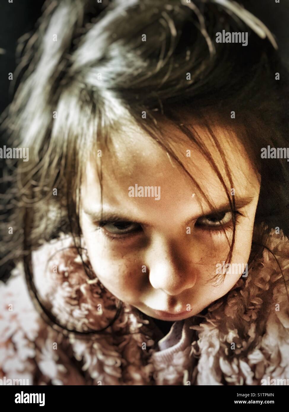 Girl with attitude - Smartphone Captured Stock Image