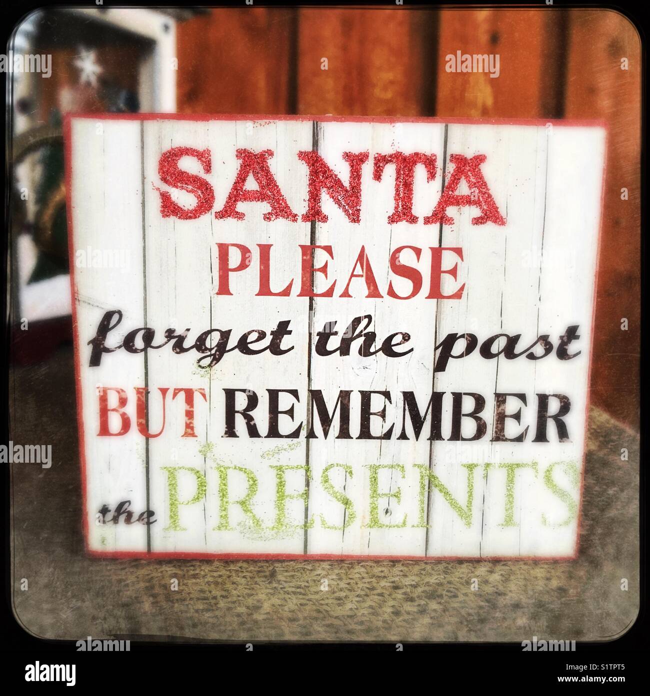 Christmas sign - Smartphone Captured Stock Image