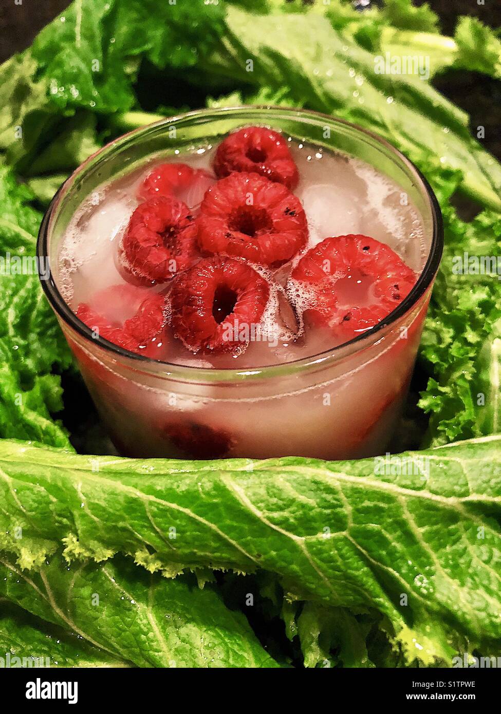 Lychee Raspberry Virgin Cocktail Stock Photo Alamy